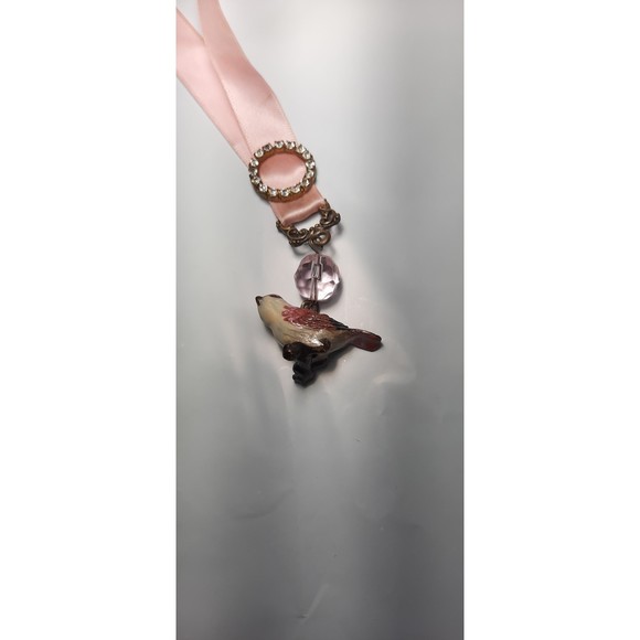 Nikky Design Bookmark Bird Rhinestone Pink - Picture 1 of 7